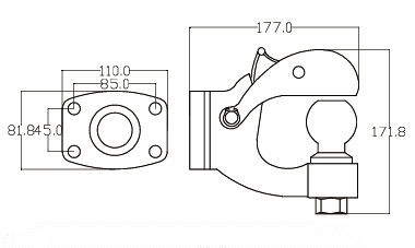 受信機を予備品トラックのトレーラーの引く球2000のLbsの