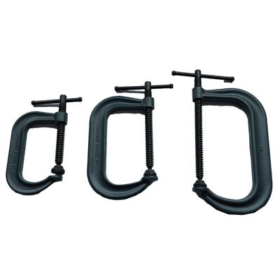 400 Series Drop Forged C-Clamps – For Woodworking/Metalworking, Copper-Coated & High Load Limit