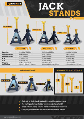 Workshop Jack Stands Adjustable Height Safe Sturdy
