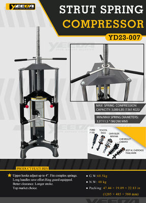 Strut Spring Compressor YD23-007 with 3000LBS Max Compression 3.5-11.5 Inch Spring Diameter Range and Long Handles