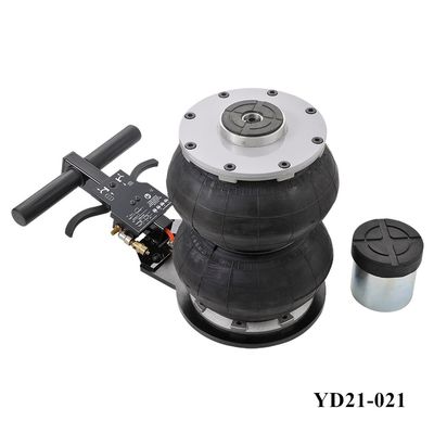 2か3気球2Ton研修会、ガレージの空気油圧ジャック使用